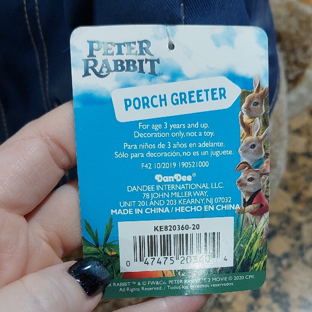 Peter Rabbit Large Standing Stufffed Animal - Picture 3 of 5